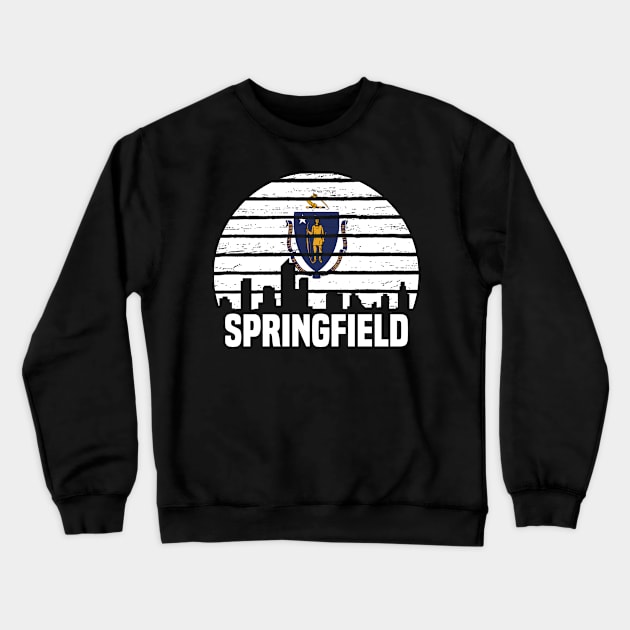 Springfield Massachusetts MA Group City Silhouette Crewneck Sweatshirt by jkshirts